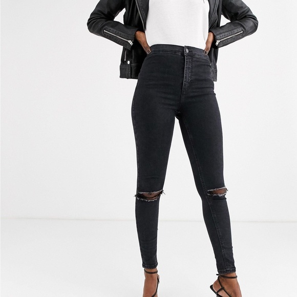 Topshop Denim - Topshop Black Joni Jeans